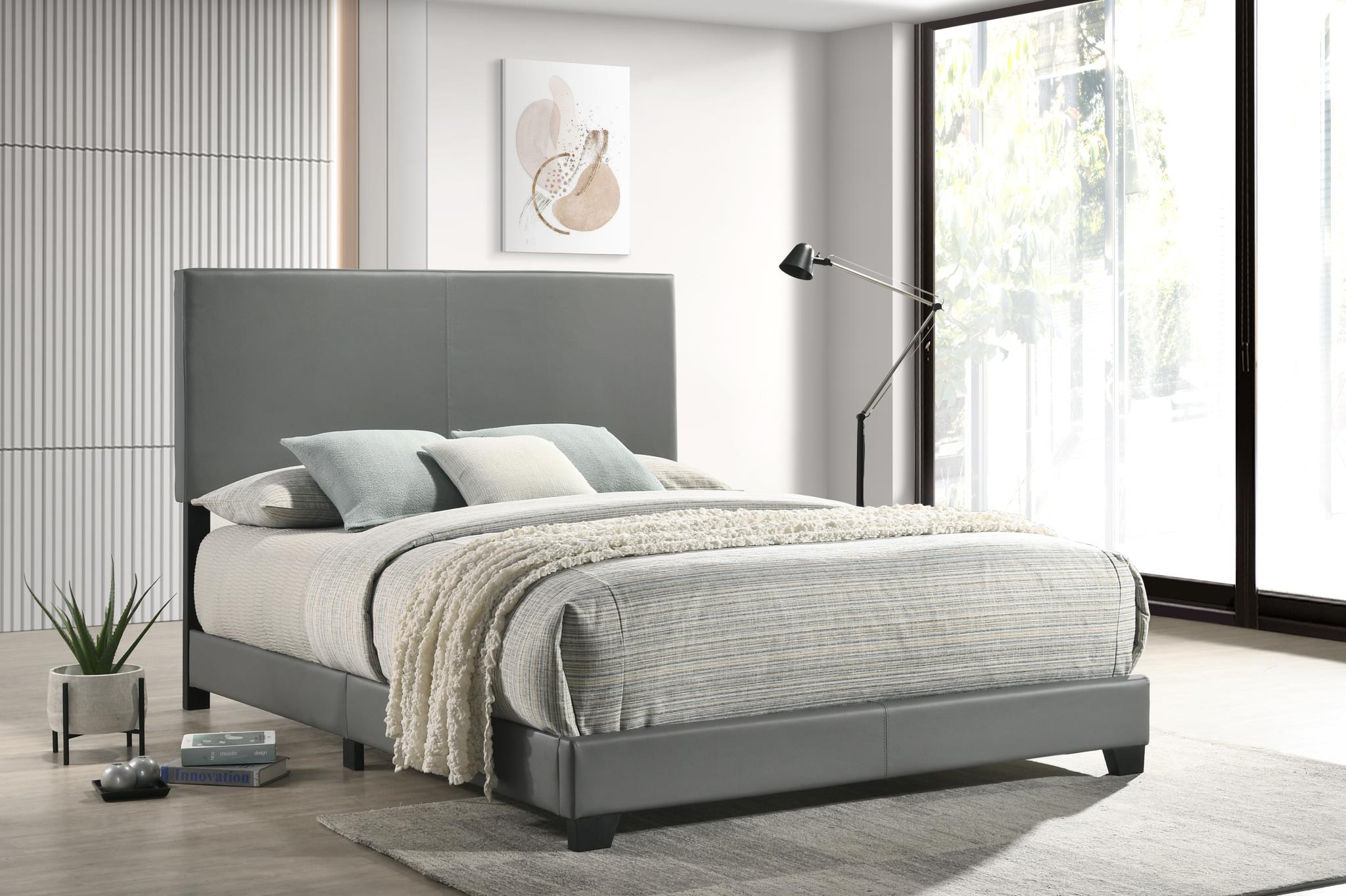 Wade Gray Upholstered Bed