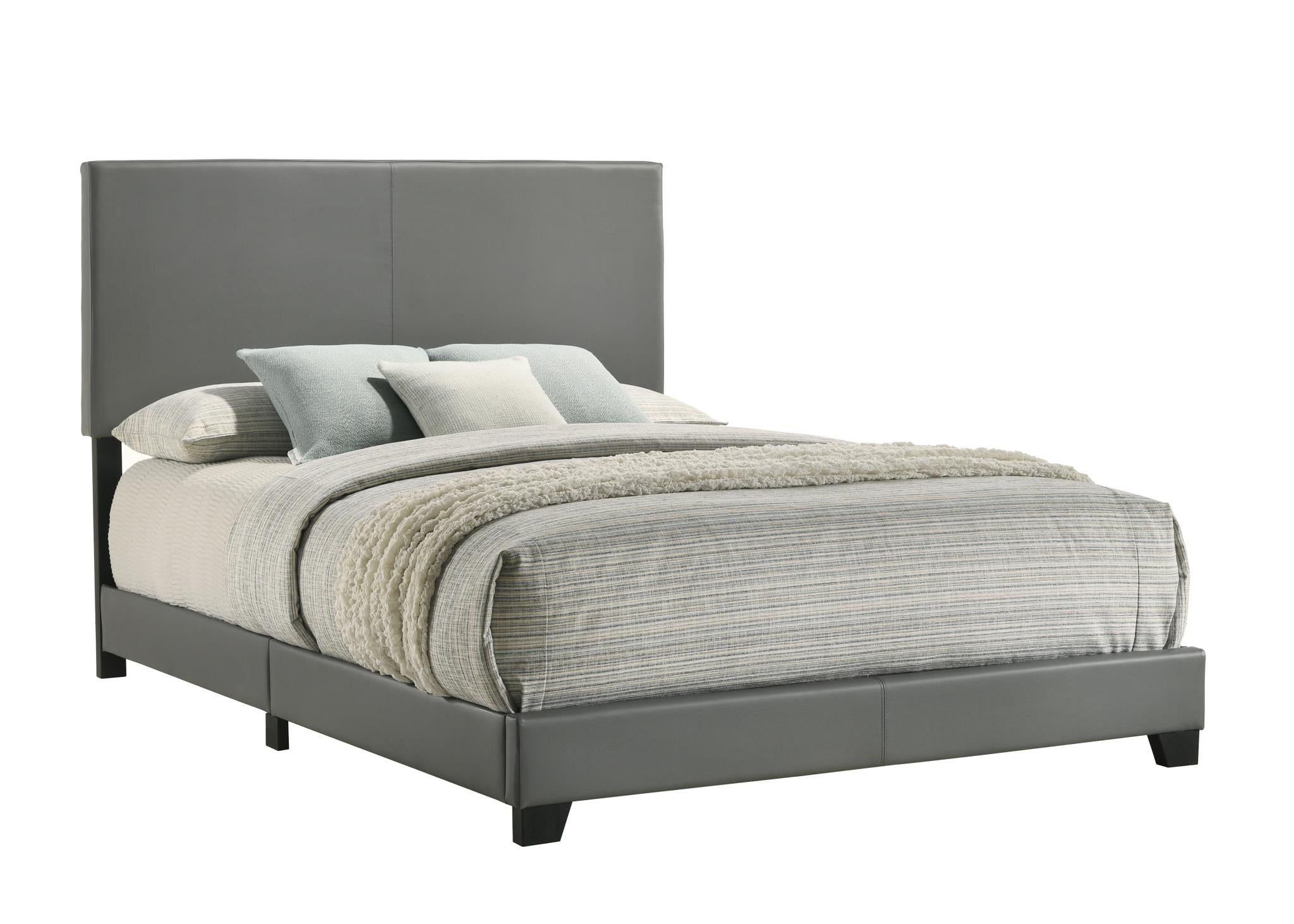 Wade Gray Upholstered Bed – product view 2