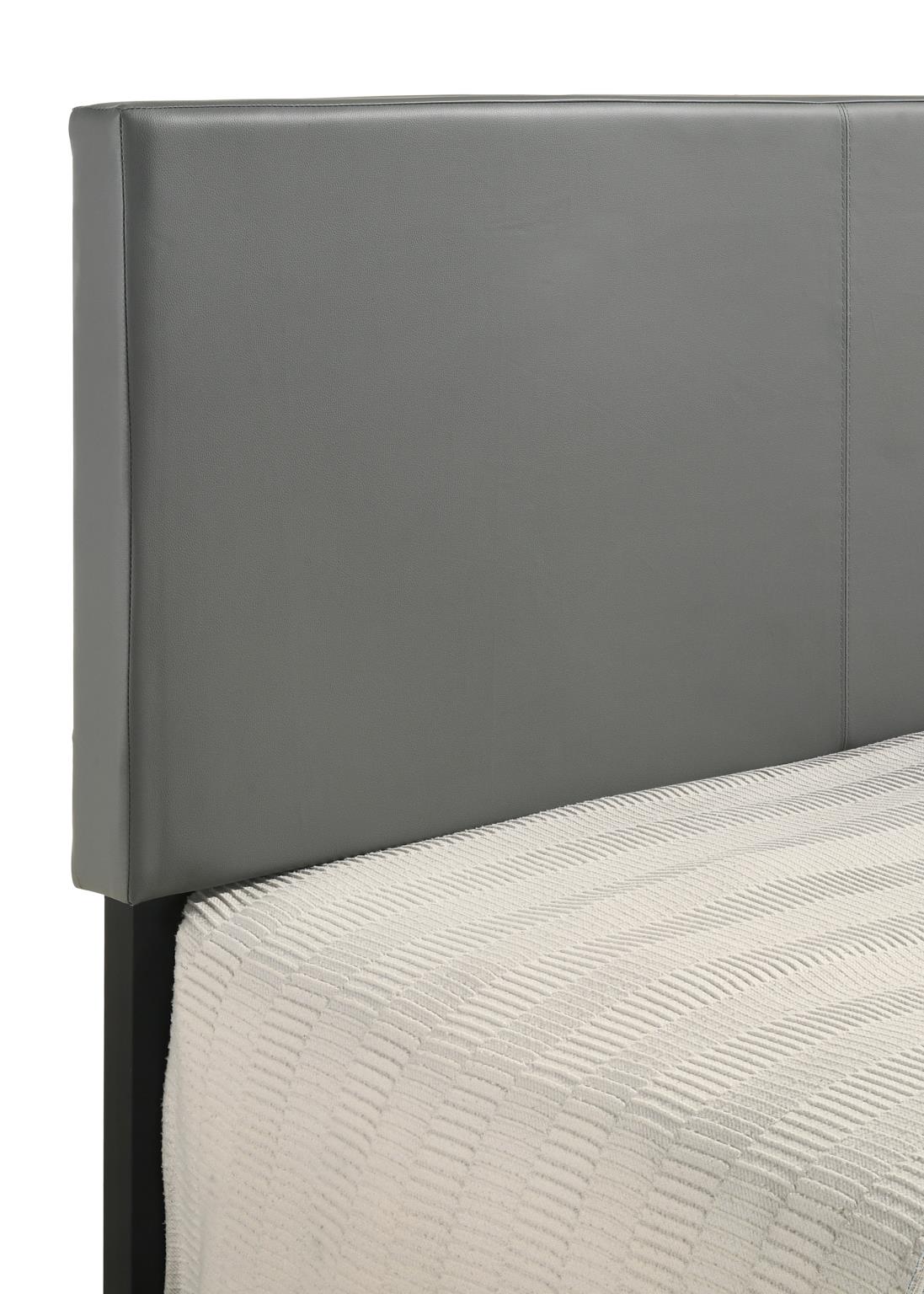 Wade Gray Upholstered Bed – product view 4