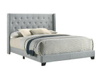 Teal Tufted Upholstered Bed – product view 3