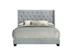 Teal Tufted Upholstered Bed – product view 2
