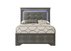 Arya Grey LED Bed – product view 2