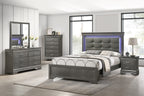 Arya Grey LED Bed