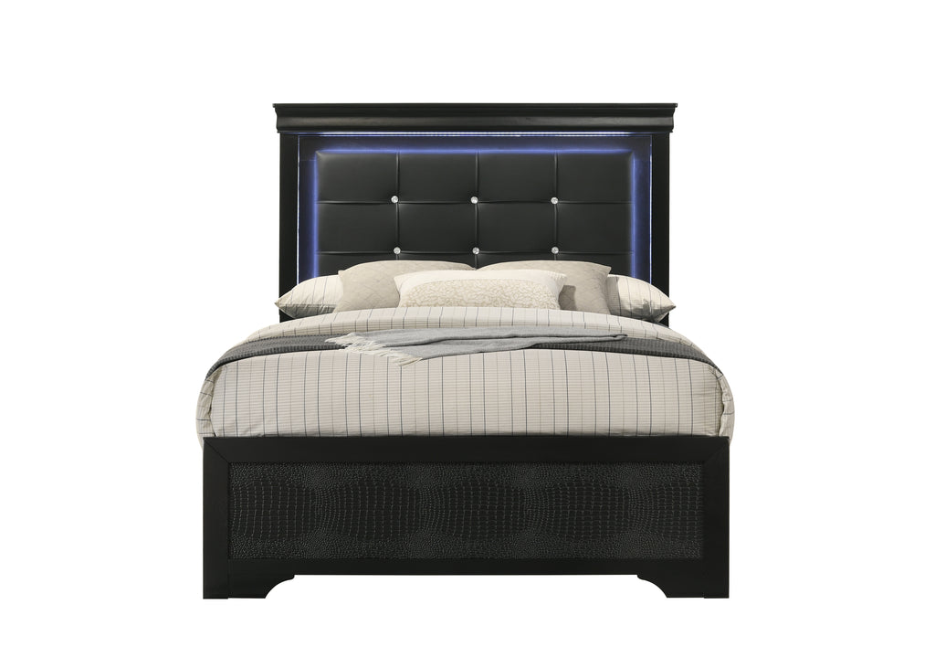 Arya Black LED Bed – product view 2