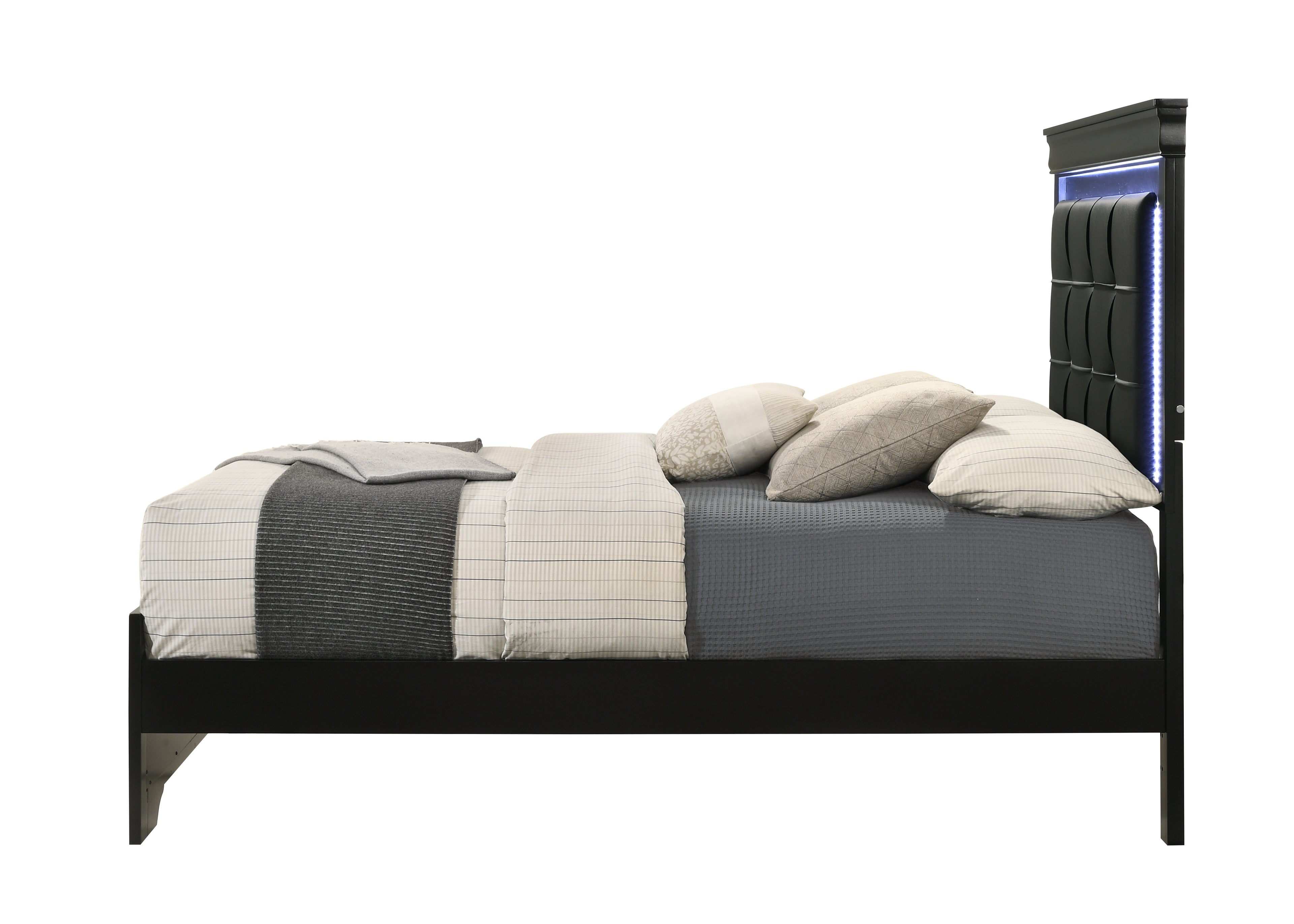 Arya Black LED Bed – product view 3