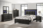 Arya Black LED Bed
