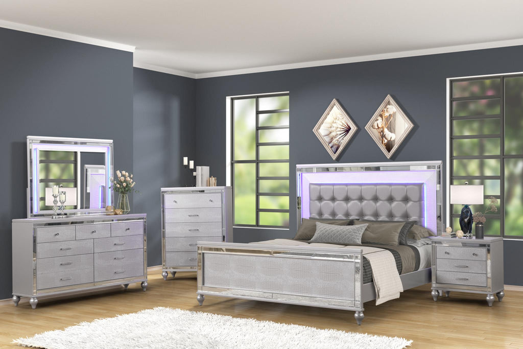 Emma Silver 6-Piece Bedroom Package