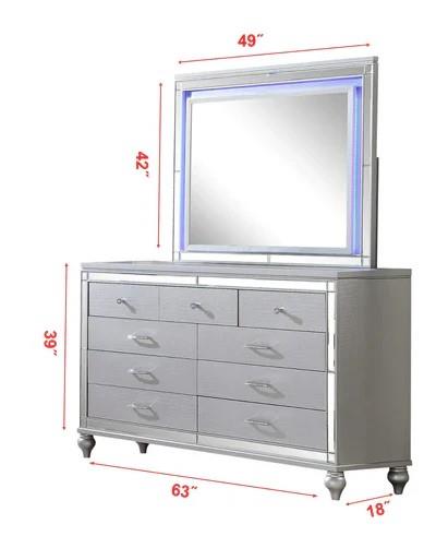 Emma Silver 6-Piece Bedroom Package