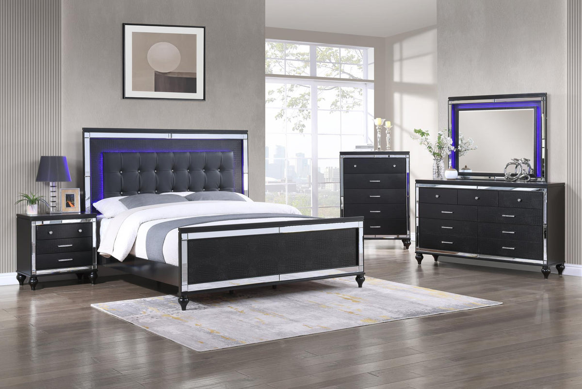 Emma Black 6-Piece Bedroom Package